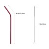 10 Pcs Stainless Steel Straws, Reusable Drinking Straws, Bent Metal