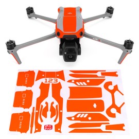 WRAPGRADE Skin Sticker Compatible with DJI Air 3S Accent Color (Neon Orange)
