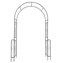 Heemab Metal Garden Arch Trellis for Climbing Plants, Easy Assembly, Cream White Finish, 55'' Wide x 94.5'' High