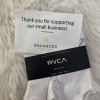 RVCA mens NWT Low Cut Socks White multi color logo