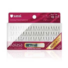 Sassi 803-FM Maiasa 100% Remy Human Hair Eyelashes, Black 4 pack