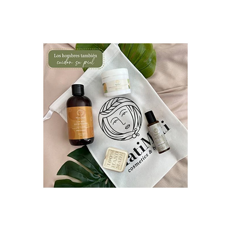 Kit Facial Hombres Matimati Rutina Limpieza Humectación Cuidado Pieza