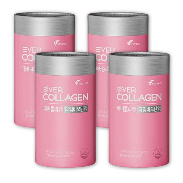 Ever Collagen Time Biotin Up 30 sachets x 4 cans, 120-day supply / 에버콜라겐 타임비오틴 업 30포x4통 120일분