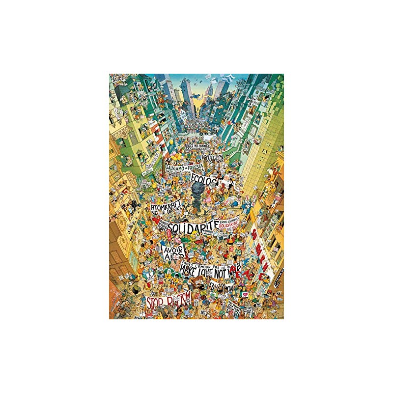 Heye 29820 Puzzles-2000 pc-Protest Degano,White,Large