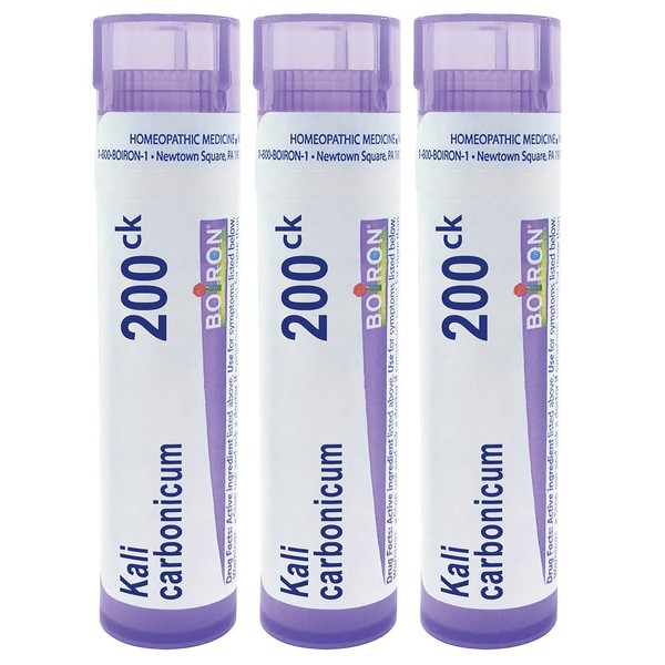 Boiron Kali Carbonicum 200ck Homeopathic Medicine for Pain and Weakness in The Lower Back - Pack of 3 (240 Pellets)