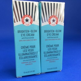 First Aid Beauty Brighten + Glow Eye Cream with Niacinamide 0.5 oz (Lot of 2)
