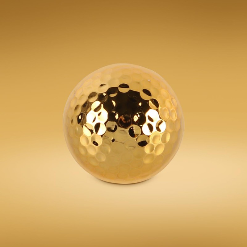 Laroal 4 Pcs Golden Golf Ball, Practice Balls Gold Plating