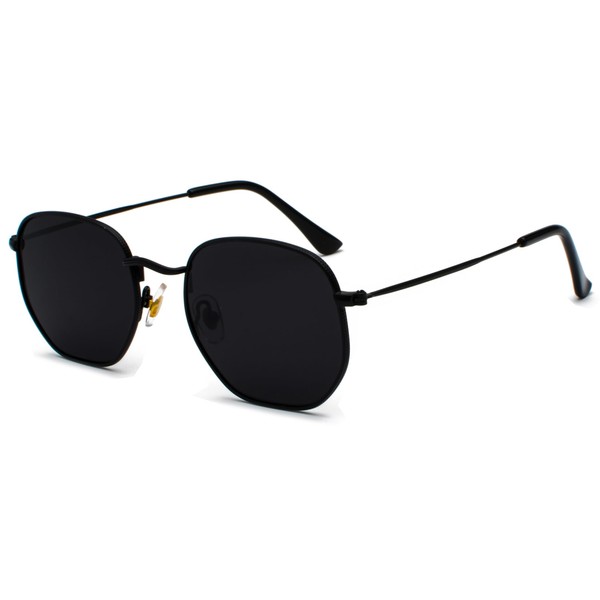 RUNHUIS Retro Polygon Sunglasses for Men and Women, Fashionable Square