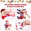 VEYLIN Christmas Window Stickers Reusable Xmas Window Clings Static Snow