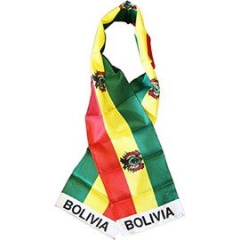 K's Novelties Bolivia Bolivian Country Lightweight Flag Printed Knitted Style Scarf 8"x60"