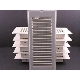 White Floor Registers 4" x 10" Lot of 6. (fits in 4"x10" Hole in The Floor)