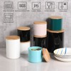 Sweejar Kitchen Canisters Ceramic Food Storage Jar Set, Stackable Containers