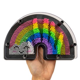 Funtime Gifts RAINBOW PIN ART – 3D Impression Sculpture Toy for Kids, Teens, and Adults – Tactile Sensory Toy for Stress Relief, Desk Accessories, and Creative Fun