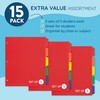 Blue Summit Supplies 5 Tab Heavy Duty Plastic Dividers for