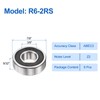 sourcing map 6pcs R6-2RS Deep Groove Ball Bearings 3/8" ID