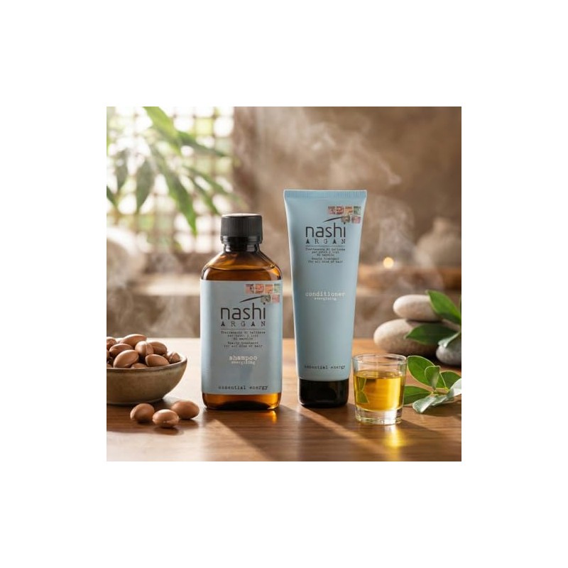Nashi Argan Duo Shampoo y Acondicionador Energizante para Control de