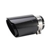 Carbon Fiber Exhaust Tip 2.5 Inlet 3.5 Outlet Gloss Black