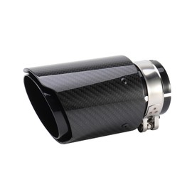 Carbon Fiber Exhaust Tip 2.5 Inlet 3.5 Outlet Gloss Black Exhaust Tips 2.5 Muffler Tip