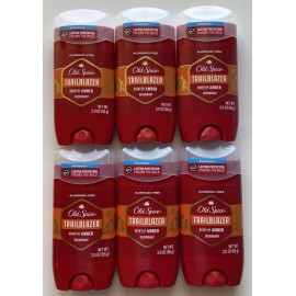 Old Spice 6 Old Spice Trailblazer scent of Amber Deodorant Aluminum Free 3.0 oz. ea