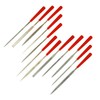 GUANGLANG 12Pcs Needle File Set with Folding Canvas Bag,Small Steel
