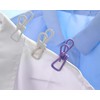 2 Inch Chip Clips White,Steel Clothes Pins Utility PVC-Coated Steel