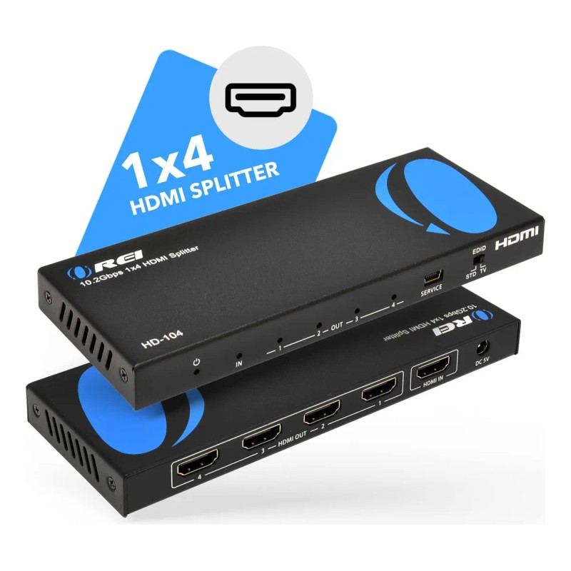 Splitter Hdmi 1x4 Alimentación 4 Puertos Full Hd 1080p 3d