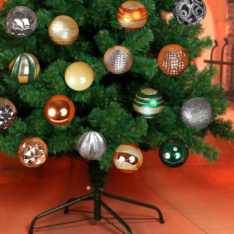 predolo 36Pcs Christmas Balls Christmas Tree Ornaments,Ball Christmas Tree Baubles
