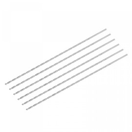 sourcing map HSS Twist Drill Bits (High Speed Steel) Extra Long Spiral Drill Bits 3 mm Diameter 200 mm Pack of 6