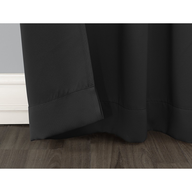 Sun Zero Easton Energy Saving Blackout Rod Pocket Curtain Panel,