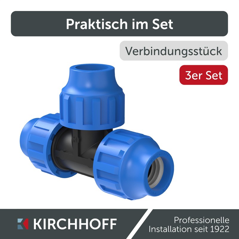 Kirchhoff Fitting T Plastic 20 x 20 x 20 mm