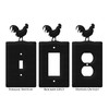 SWEN Products Rooster Wall Plate Cover (Single Switch, Black)