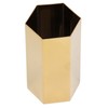 Pen Holder Hex Stainless Steel Gold Electroplating Durable Glossy Corrosion