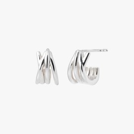 [D.Silver] Silver 925 Neon Cross Earrings Silver / [D.Silver] 실버925 네온 크로스 귀걸이 실버