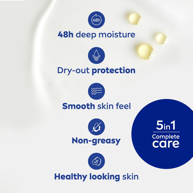 NIVEA Rich Nourishing Body Lotion (625ml), Moisturising Lotion with Almond