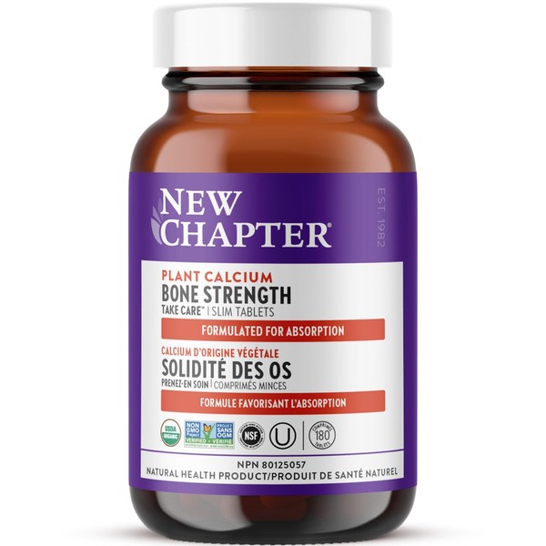 New Chapter Calcium Supplement - Bone Strength Organic Red Marine
