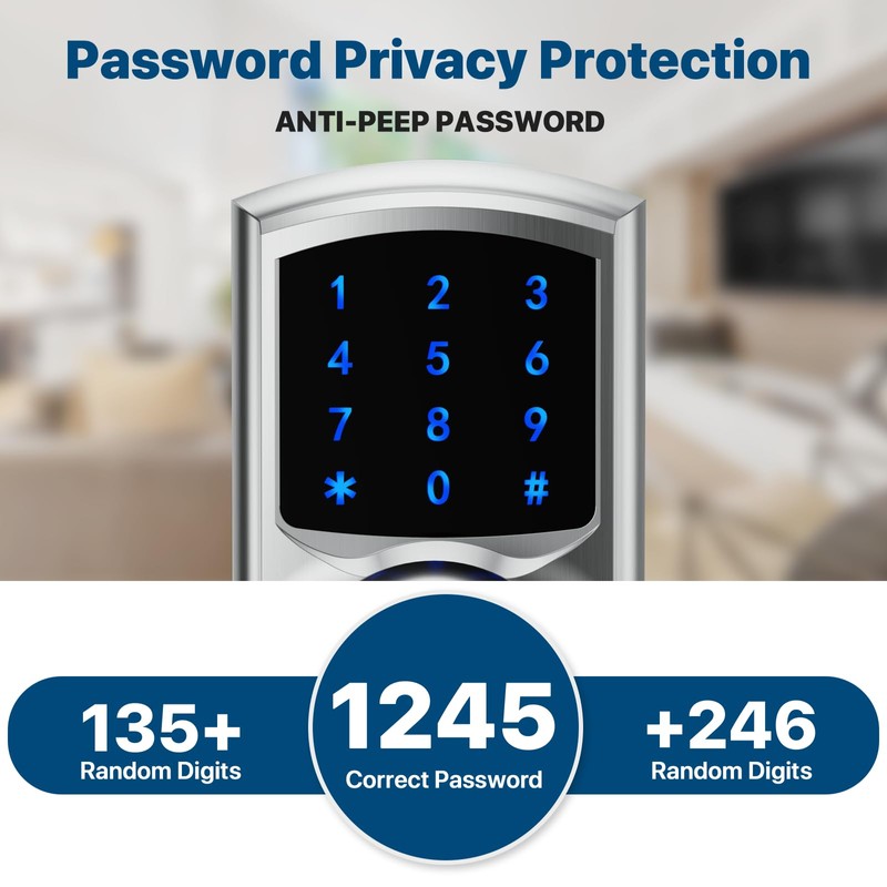 Hidalife Keyless Entry Door Lock with Code, Keypad Door Lock
