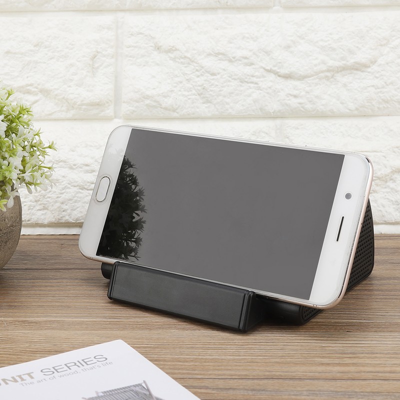 Wireless Phone Induction Speaker Stereo Amplifier Dock Portable Touch Loudspeaker(Black)
