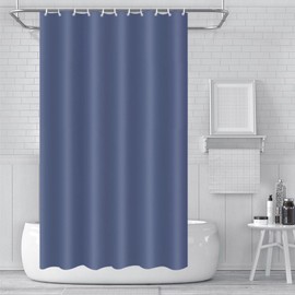 COSORO PEVA Shower Curtain 180x180cm,Heavy Duty Plastic Blue Weighted Shower Curtains Mould Proof Resistant Waterproof Bath Curtains with 3 Magnets 12 Hooks for Wet Room,Bathroom,Shower Stall,Bath Tub