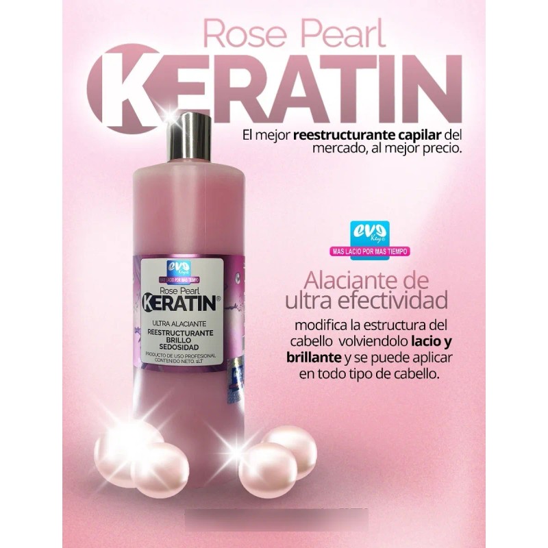Evakey Keratin Alaciante Japonés 1 Litro + Shampoo 350ml