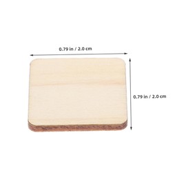 STOBOK 100pcs Unfinished Wooden Squares for Crafts DIY Wood Tiles Small Square Wood Pieces for Painting and Crafting Unpainted Wood Blanks for DIY Projects