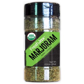 FreshJax Premium Organic Spices, Herbs, Seasonings, and Salts (Certified Organic Marjoram - Large Bottle)