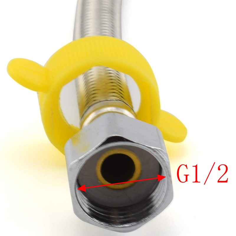 CM Hardware 2pcs 50CM Flexible Pipe Stainless Braided Tube Connection