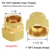 Joywayus Brass Swivel Pipe Fitting 3/4"GHT x 1"NPT Double Female