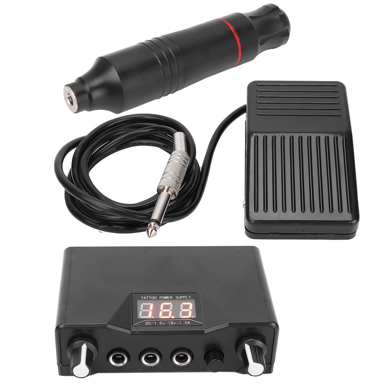 Professional Tattoo Pen Kit Tattoo Machine Foot Pedal Power Supply