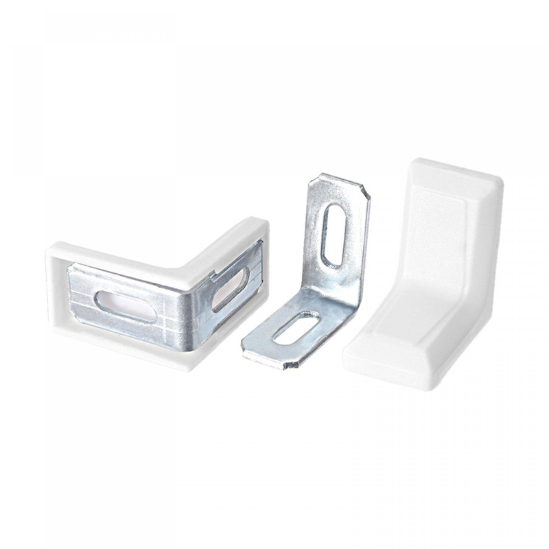 sourcing map Cabinet Cupboard Shelf Corner Brace Plate Right Angle