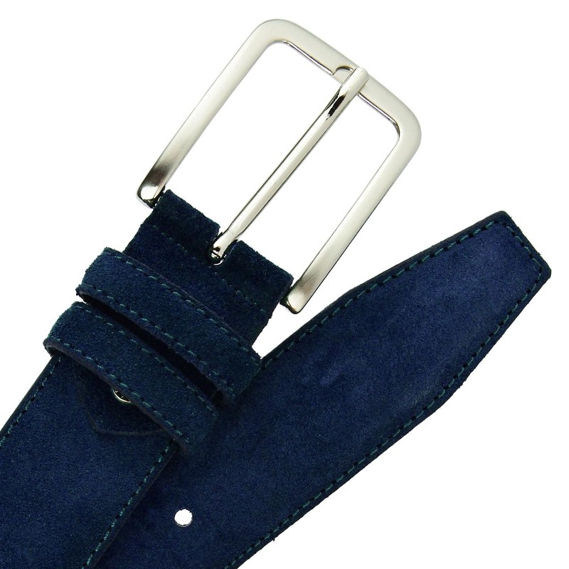 GRESEL Women's and Men's Suede Belt, Genuine Leather, Made in
