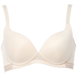 Wonderbra WWBR1N40J Women's Bra, Full Cup, Wireless, Side Boning, Full Coverage, Regular Bra, beige