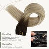 Fshine Real Hair Extensions 45 cm 100 g Extensions Brown