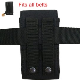 Waterproof Durable Nylon Tactical Laser Small Molle Phone Pouch Fashion Utility Multi-Purpose Mini Pouch (Black)