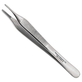 Dental Dressing Tweezer Adson 12cm Serrated Tip Forceps Surgical Pliers Stainless Steel Instruments